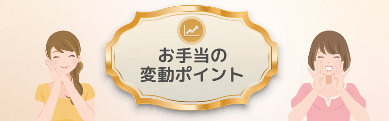 お手当の変動ポイントを解説していきます。